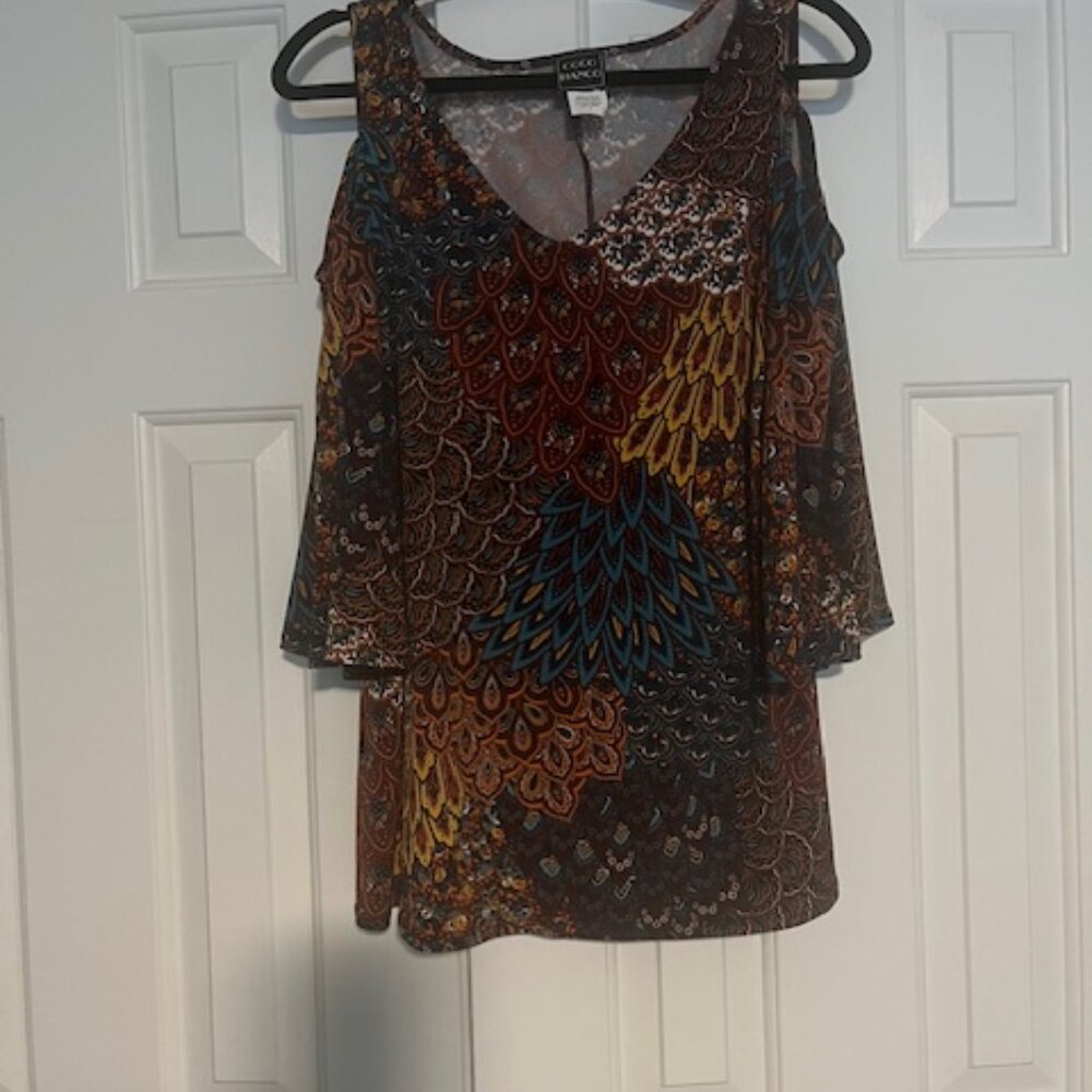 Coco Bianco Top | 3/4 Sleeve with Cut out arm | Size Large